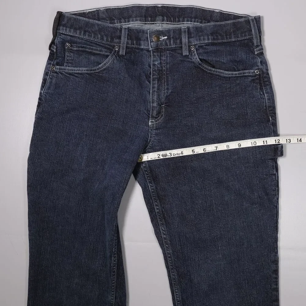 Duluth 40 Grit Flex Standard Fit Carpenter Jeans Workwear Blue Mens 36 x 34